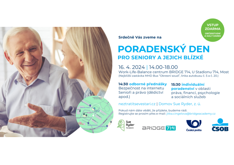 Most: Poradenský den pro seniory a jejich blízké (16. 4. 2024)