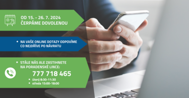 Čerpáme dovolenou! Poradenská linka zůstane v provozu